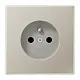 JUNG ES 1520 FKI wandcontactdoos penaarde Safety+ LS990 edelstaal