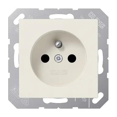JUNG A 1520 FKI wandcontactdoos penaarde Safety+ A-range creme
