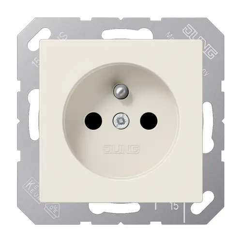 JUNG A 1520 FKI wandcontactdoos penaarde Safety+ A-range creme