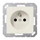 JUNG A 1520 FKI wandcontactdoos penaarde Safety+ A-range creme