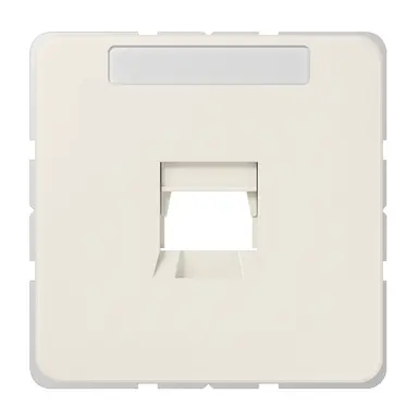 JUNG 569-1 WE afdekking klikbevestiging met draagring 1-voudig modulair jack CD500 creme