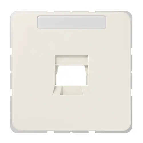 JUNG 569-1 WE afdekking klikbevestiging met draagring 1-voudig modulair jack CD500 creme