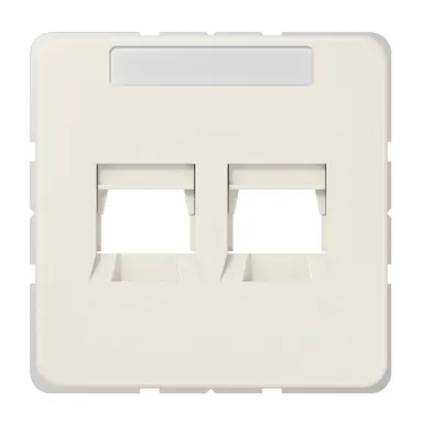 JUNG 569-2 WE afdekking klikbevestiging met draagring 2-voudig modulair jack CD500 creme