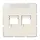 JUNG 569-2 WE afdekking klikbevestiging met draagring 2-voudig modulair jack JUNG CD500 creme