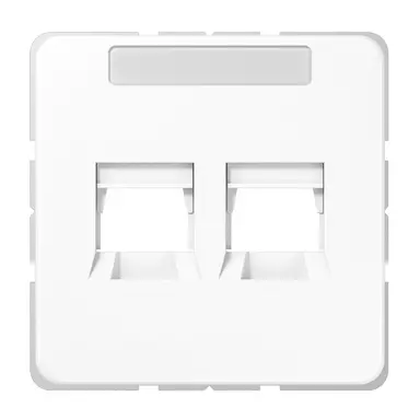 JUNG CD 569-2 WE WW afdekking klikbevestiging met draagring 2-voudig modulair jack CD500 alpine wit