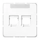 JUNG CD 569-2 WE WW afdekking klikbevestiging met draagring 2-voudig modulair jack CD500 alpine wit