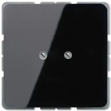 JUNG CD 561 B SW centraalplaat blinddeksel geschroefd incl. draagframe CD500 zwart glans