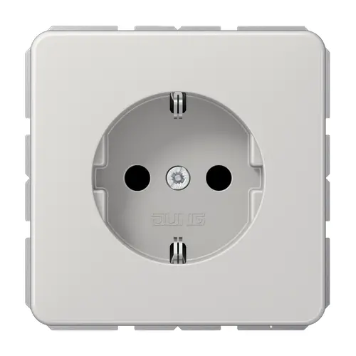 JUNG CD 1520 N LG wandcontactdoos randaarde CD500 lichtgrijs