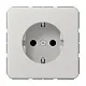 JUNG CD 1520 N LG wandcontactdoos randaarde CD500 lichtgrijs