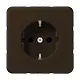JUNG CD 1520 NKI BR wandcontactdoos randaarde Safety+ CD500 bruin