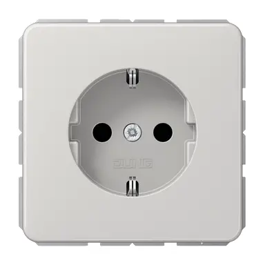 JUNG CD 1520 NKI LG wandcontactdoos randaarde Safety+ CD500 lichtgrijs