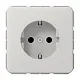 JUNG CD 1520 NKI LG wandcontactdoos randaarde Safety+ CD500 lichtgrijs