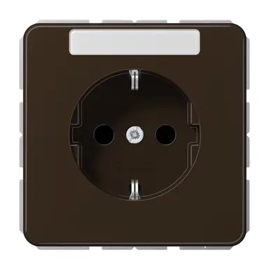 JUNG CD 1520 NNA BR wandcontactdoos randaarde tekstvenster CD500 bruin