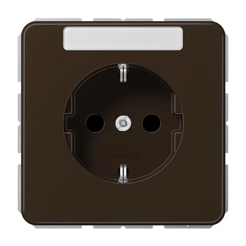 JUNG CD 1520 NNA BR wandcontactdoos randaarde tekstvenster CD500 bruin