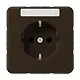 JUNG CD 1520 NNA BR wandcontactdoos randaarde tekstvenster CD500 bruin