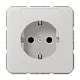 JUNG CD 1520 NNA LG wandcontactdoos randaarde tekstvenster CD500 lichtgrijs