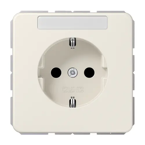 JUNG CD 1520 NKINA wandcontactdoos randaarde Safety+ met tekstvenster CD500 creme