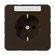 JUNG CD 1520 NKINA BR wandcontactdoos randaarde Safety+ met tekstvenster CD500 bruin