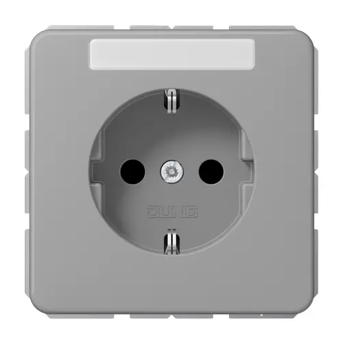 JUNG CD 1520 NKINA GR wandcontactdoos randaarde Safety+ met tekstvenster CD500 grijs