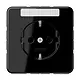 JUNG CD 1520 NKINA SW wandcontactdoos randaarde Safety+ met tekstvenster CD500 zwart glans