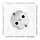 JUNG CD 520-45 N WW wandcontactdoos randaarde 45 graden CD500 alpine wit