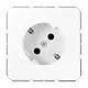 JUNG CD 520-45 N WW wandcontactdoos randaarde 45 graden CD500 alpine wit