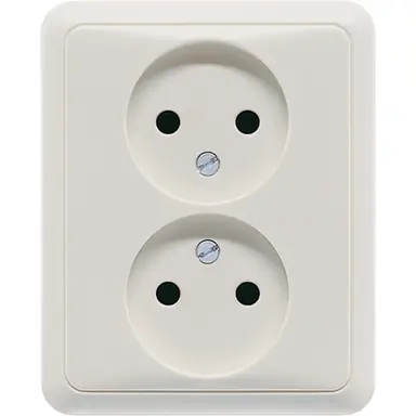 JUNG CD 5010 LG wandcontactdoos vlak zonder randaarde CD500 lichtgrijs