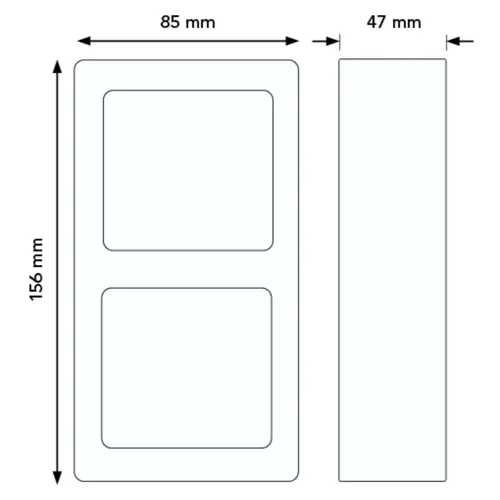 JUNG CD 582 A BR opbouwbak 2-voudig CD500 bruin