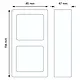 JUNG CD 582 A W opbouwbak 2-voudig CD500 creme
