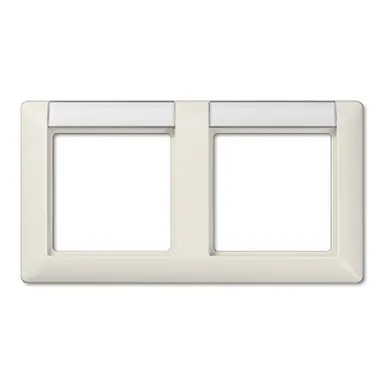 JUNG AS 5820 NA afdekraam 2-voudig horizontaal met tekstvenster AS500 creme