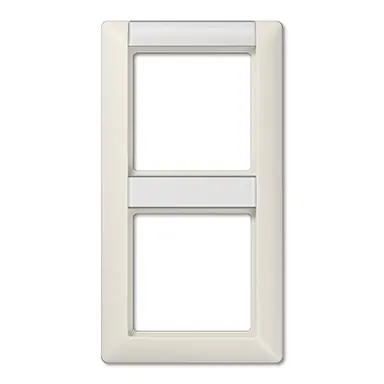 JUNG AS 582 NA afdekraam 2-voudig verticaal met tekstvenster AS500 creme