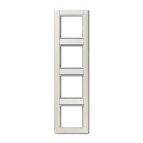 JUNG AS 584 NA afdekraam 4-voudig verticaal met tekstvenster AS500 creme