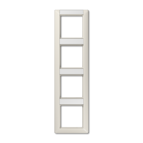 JUNG AS 584 NA afdekraam 4-voudig verticaal met tekstvenster AS500 creme