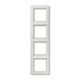JUNG AS 584 NA afdekraam 4-voudig verticaal met tekstvenster AS500 creme