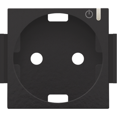 Niko 200-66930 afwerkingsset geconnecteerde wandcontactdoos piano black coated