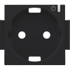 Niko 161-66930 afwerkingsset geconnecteerde wandcontactdoos black coated