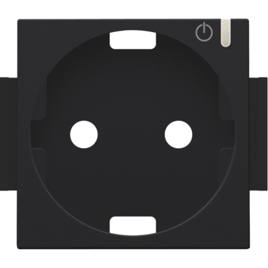 Niko 161-66930 afwerkingsset geconnecteerde wandcontactdoos black coated