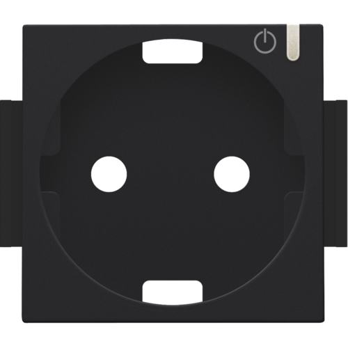 Niko 161-66930 afwerkingsset geconnecteerde wandcontactdoos black coated