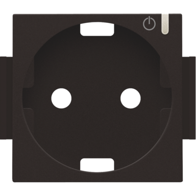 Niko 124-66930 afwerkingsset geconnecteerde wandcontactdoos dark brown coated