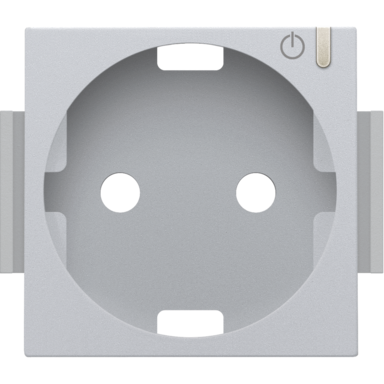 Niko 121-66930 afwerkingsset geconnecteerde wandcontactdoos sterling coated