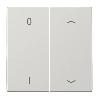 JUNG ENO LS 995 P01 LG EnOcean draadloze wandzender 4-kanaals met 0-1 en pijlsymbolen LS990 lichtgrijs