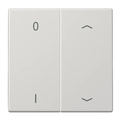 JUNG ENO LS 995 P01 LG EnOcean draadloze wandzender 4-kanaals met 0-1 en pijlsymbolen LS990 lichtgrijs