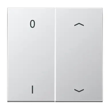 JUNG ENO AL 2995 P01-L EnOcean draadloze wandzender 4-kanaals met 0-1 en pijlsymbolen LS990 aluminium