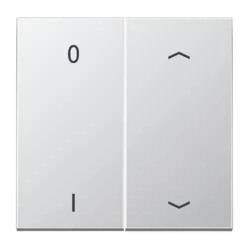 JUNG ENO AL 2995 P01-L EnOcean draadloze wandzender 4-kanaals met 0-1 en pijlsymbolen LS990 aluminium