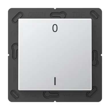 JUNG ENO A 590-01 AL EnOcean draadloze wandzender 2-kanaals met symbolen 0-1 A-range aluminium