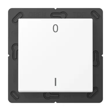 JUNG ENO A 590-01 WWM EnOcean draadloze wandzender 2-kanaals met symbolen 0-1 A-range sneeuwwit mat