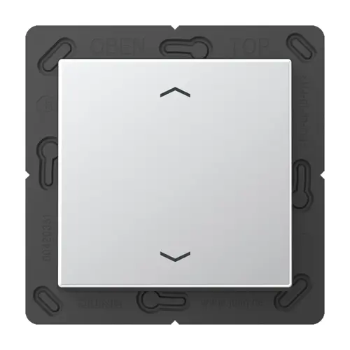 JUNG ENO A 590 P AL EnOcean draadloze wandzender 2-kanaals met pijlsymbolen A-range aluminium