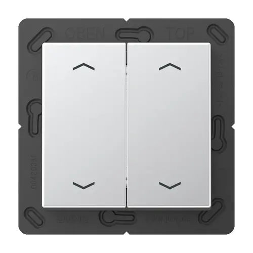 JUNG ENO A 595 MP AL EnOcean draadloze wandzender 4-kanaals met pijlsymbolen A-range aluminium