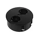 Bachmann 931.150 inbouwstopcontact Twist rond 115mm met 2x randaarde wcd en 2m snoer met RA-stekker zwart