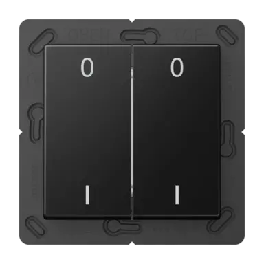 JUNG ENO A 595-01 SWM EnOcean radiografische wandzender 4-kanaals met symbolen 0-1 A-range grafietzwart mat